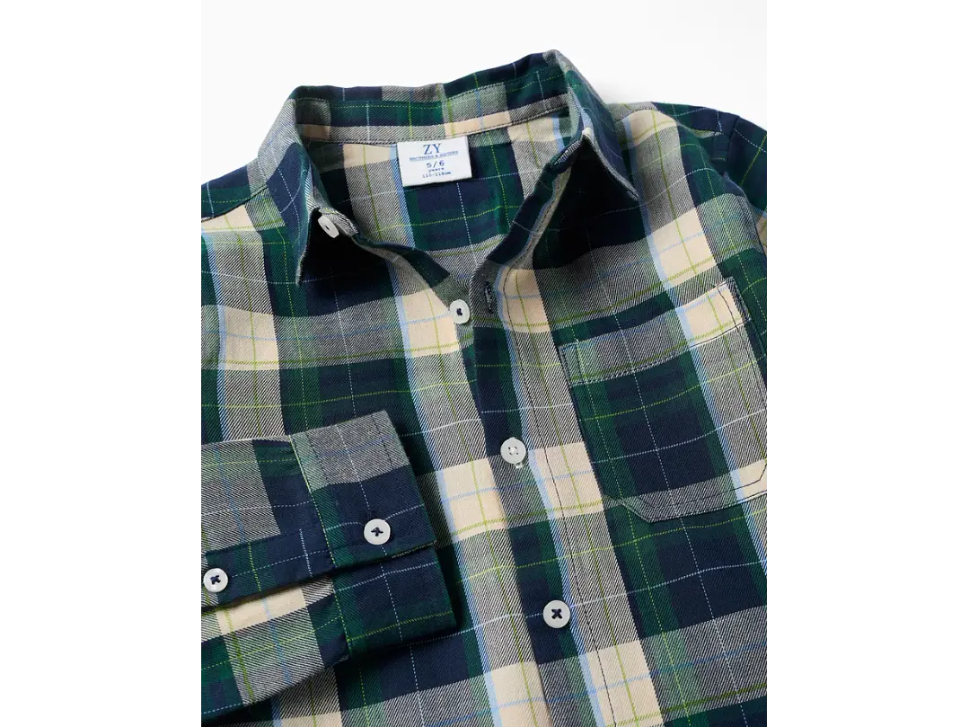 Camisa De Manga Larga A Cuadros Zippy 3