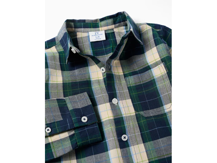 Camisa De Manga Larga A Cuadros Zippy 3