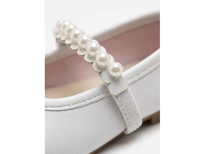 Baletas Blanco Perla  2