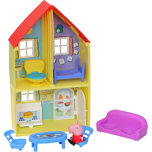 Peppa Pig – Juego de casa familiar de las aventuras de Peppa, incluye figura 