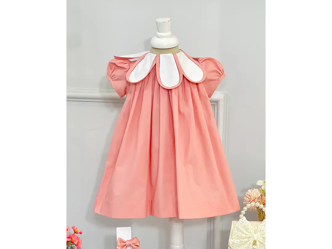 Vestido Farándula Flor Coral 2