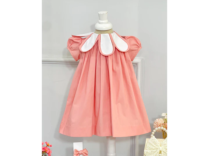 Vestido Farándula Flor Coral 2