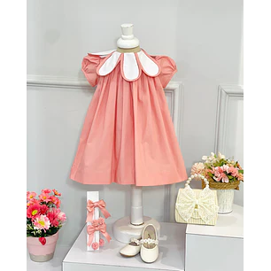 Vestido Farándula Flor Coral