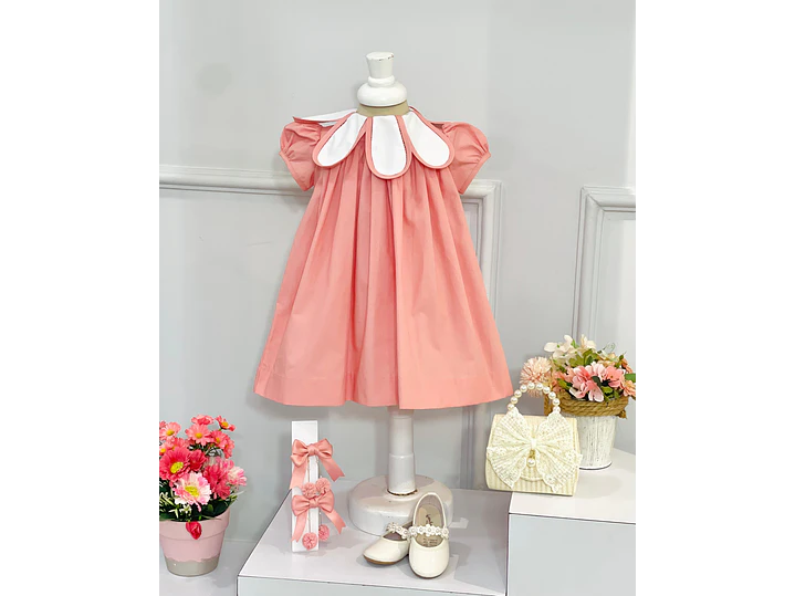 Vestido Farándula Flor Coral 1