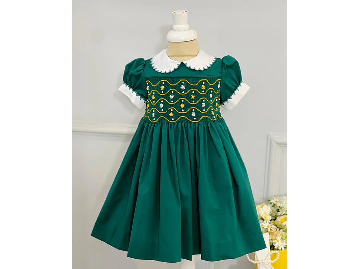 Vestido Farándula Verde  2