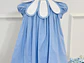 Vestido Farándula Flor Azul  - Miniatura 2