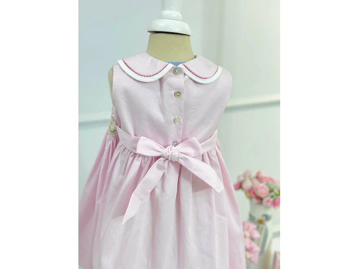 Vestido Farándula Nido Rosa-Verde 4