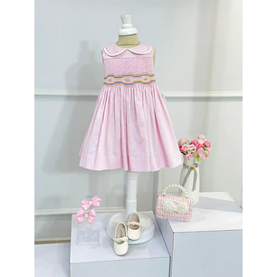 Vestido Farándula Nido Rosa-Verde