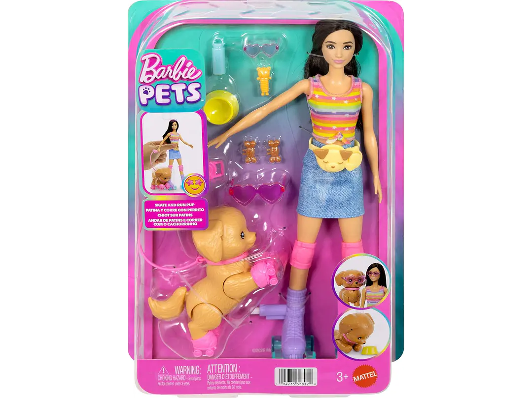  Barbie Mascotas Patinar 1