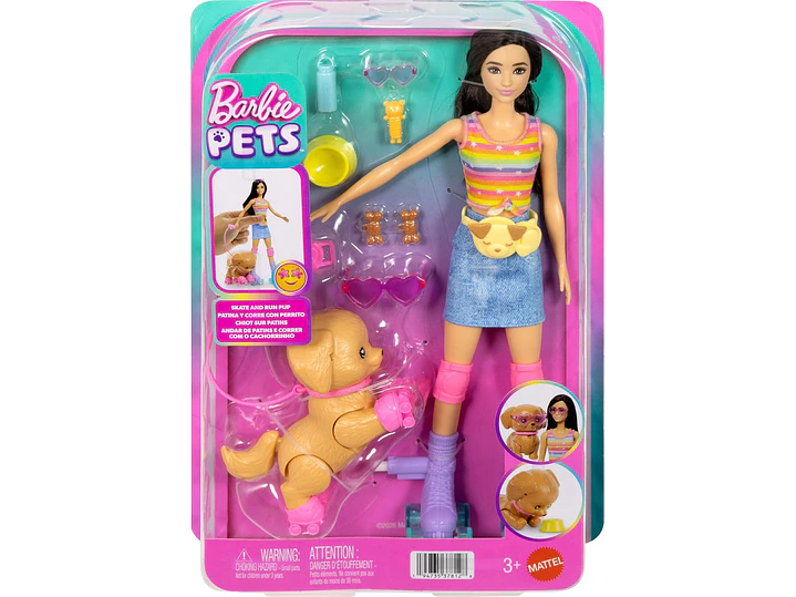  Barbie Mascotas Patinar 1