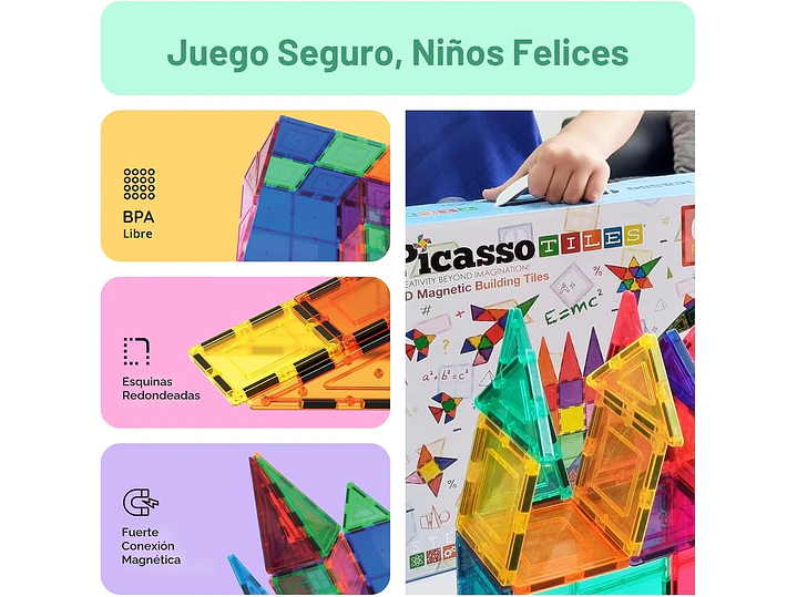 Juego De Construccion 100 Piezas Magneticas 4