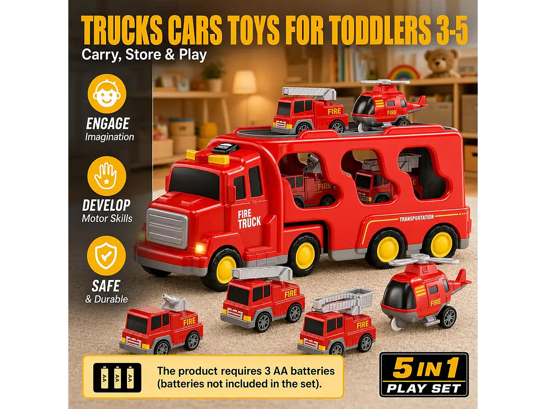 Beby Buty Camión de Bomberos 5 en 1 Coches 2