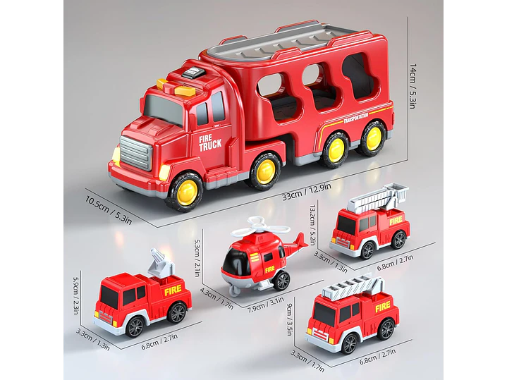 Beby Buty Camión de Bomberos 5 en 1 Coches 3