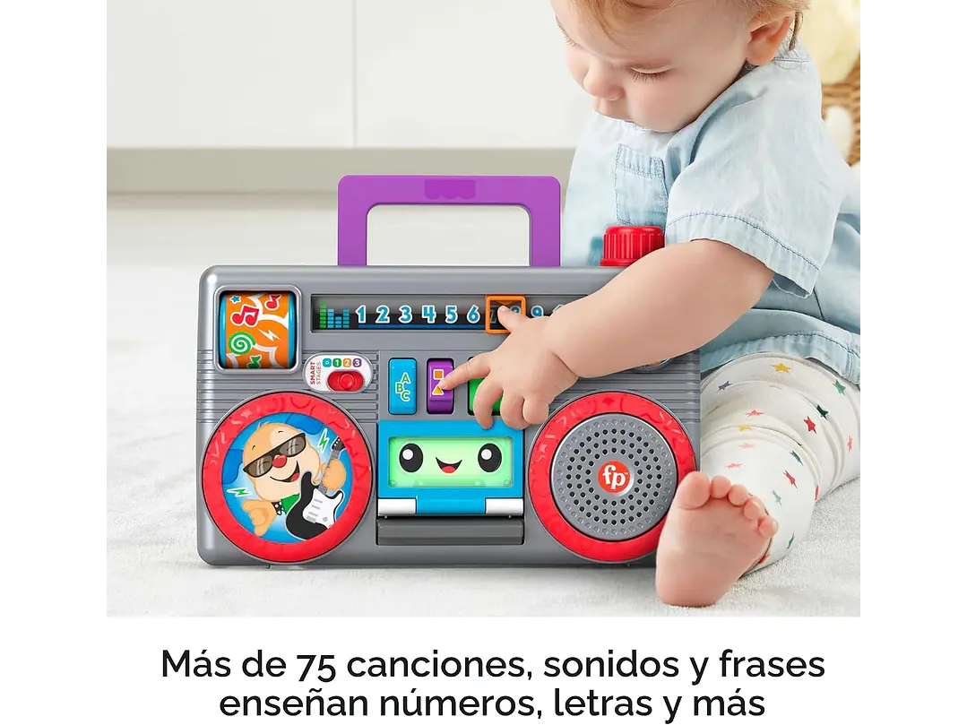  Fisher-Price Laugh & Learn Busy Boombox - Juguete para bebé | Juguete de aprendizaje 1