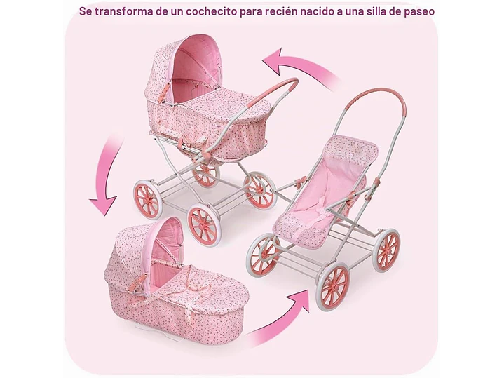  Igual que mamá 3-en-1 cochecito para muñeca, 2