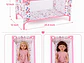 Cuna de muñeca de bebé de 18 pulgadas, cama de muñeca - Miniatura 2
