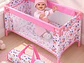 Cuna de muñeca de bebé de 18 pulgadas, cama de muñeca - Miniatura 1