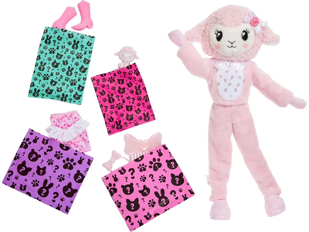 Barbie Cutie Reveal Muñeca y accesorios, Cuddly Series 4