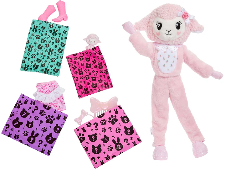 Barbie Cutie Reveal Muñeca y accesorios, Cuddly Series 4