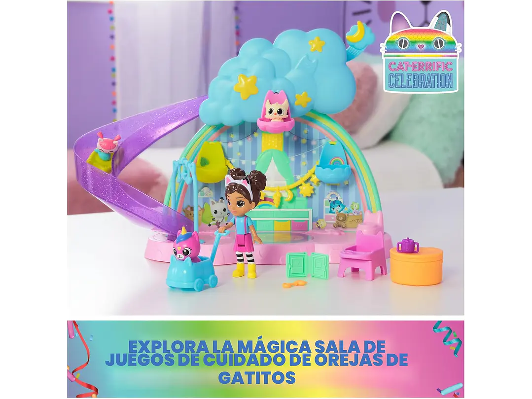 Gabby's Dollhouse Kitty Care Ear Purrfect Playroom Juego 3