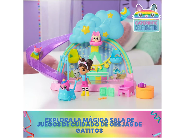 Gabby's Dollhouse Kitty Care Ear Purrfect Playroom Juego 3