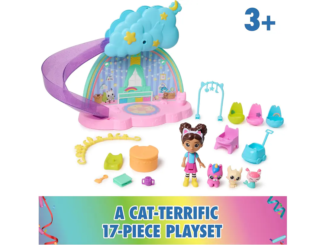 Gabby's Dollhouse Kitty Care Ear Purrfect Playroom Juego 4