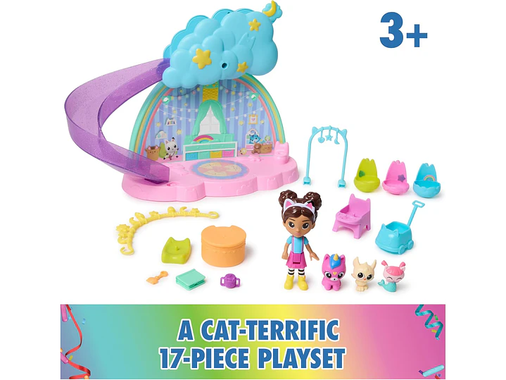 Gabby's Dollhouse Kitty Care Ear Purrfect Playroom Juego 4