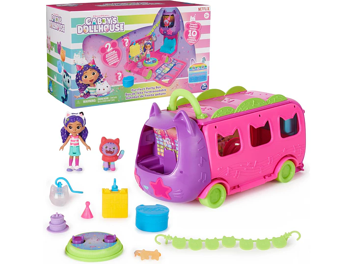  Gabby's Dollhouse Celebration Party Bus, set de juego 1