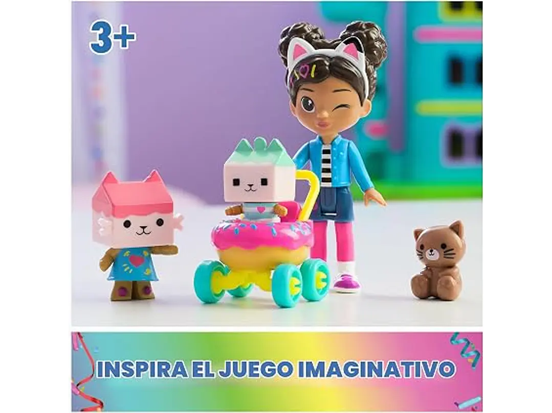 Gabby's Dollhouse Kitty Care - Juego de figuras de Gabby & Baby Box 3