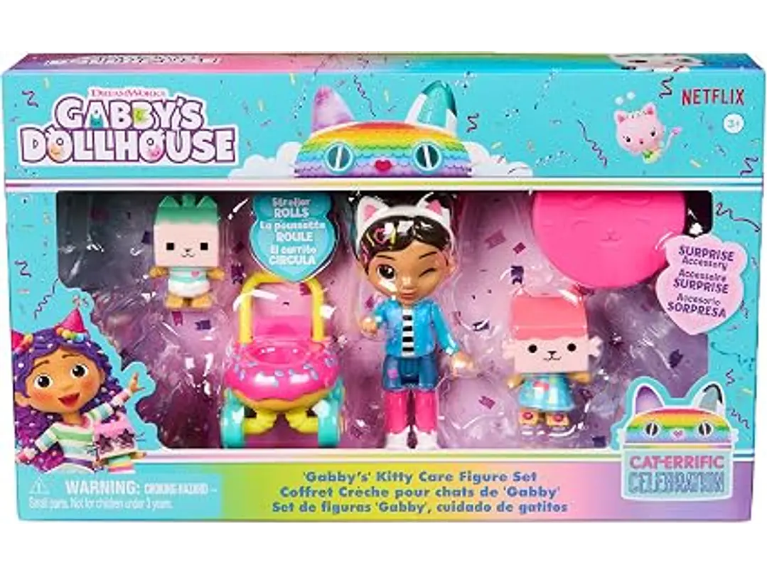 Gabby's Dollhouse Kitty Care - Juego de figuras de Gabby & Baby Box 5