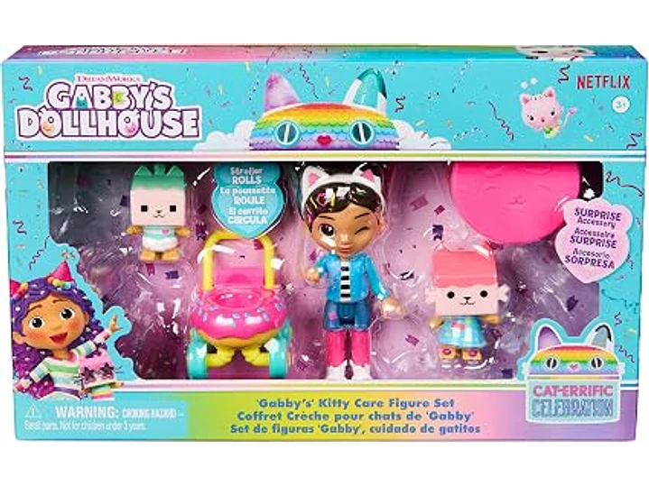 Gabby's Dollhouse Kitty Care - Juego de figuras de Gabby & Baby Box 5