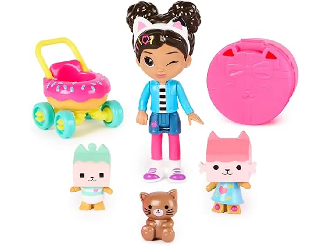Gabby's Dollhouse Kitty Care - Juego de figuras de Gabby & Baby Box 1