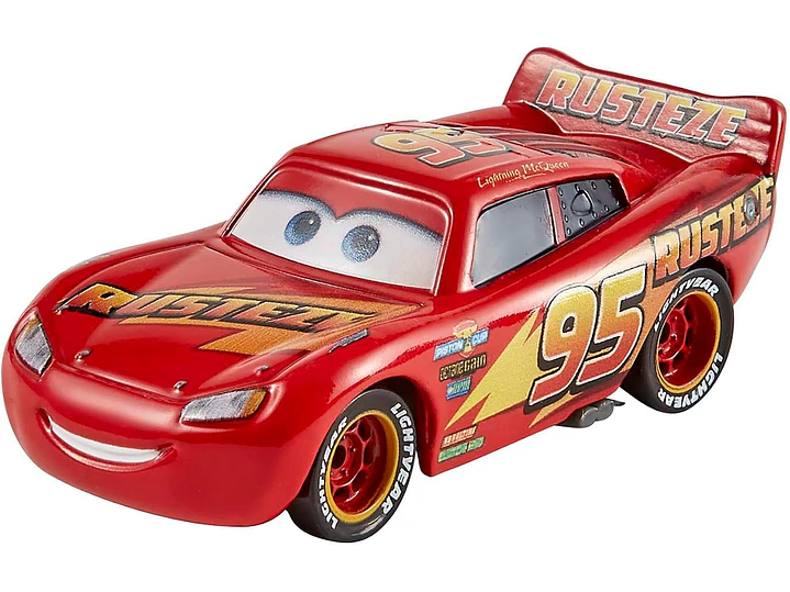 Mattel Disney y Pixar Cars Toys, Radiator Springs, paquete de 3 autos y camiones de juguete fundidos a presión con Lightning McQueen, Mater y Sheriff 3