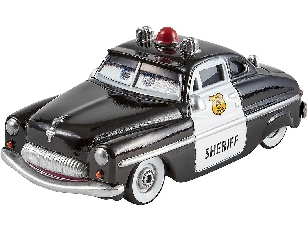 Mattel Disney y Pixar Cars Toys, Radiator Springs, paquete de 3 autos y camiones de juguete fundidos a presión con Lightning McQueen, Mater y Sheriff 4