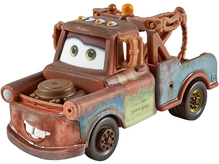 Mattel Disney y Pixar Cars Toys, Radiator Springs, paquete de 3 autos y camiones de juguete fundidos a presión con Lightning McQueen, Mater y Sheriff 5