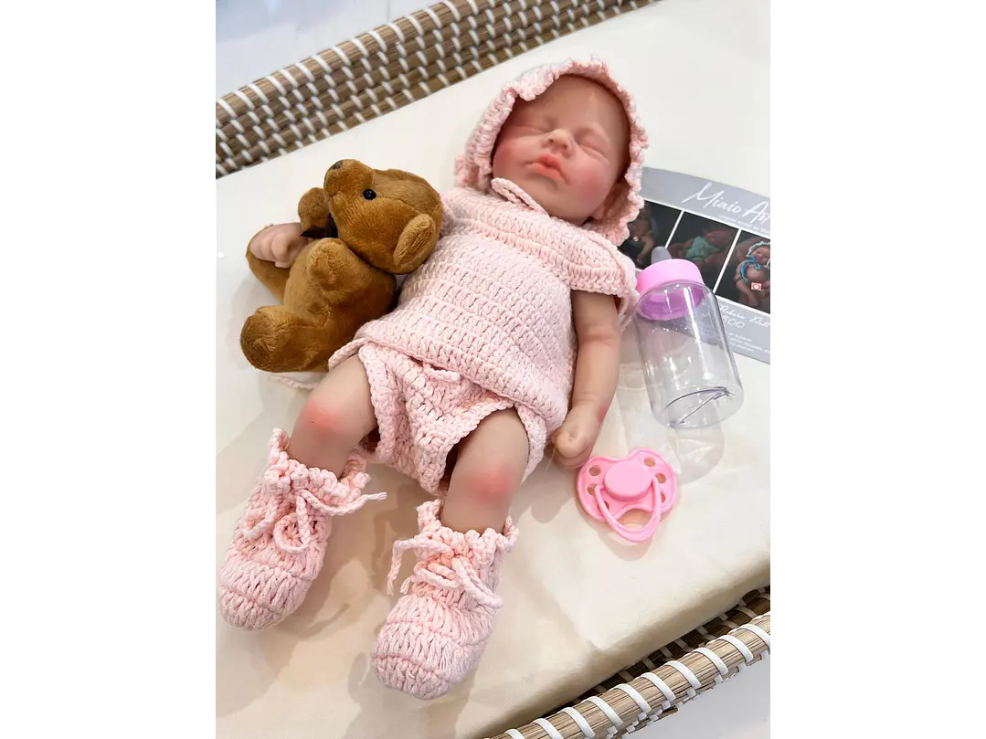 Bebe Realista 33 cm Vinilo Elaborada a Mano  1