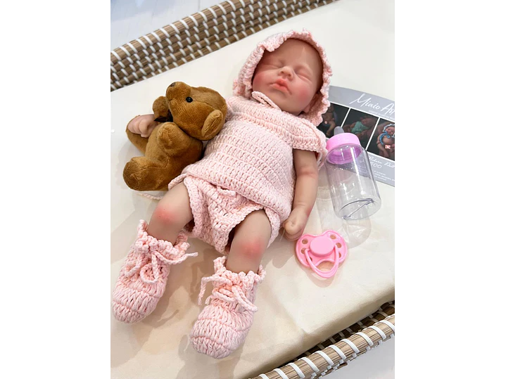 Bebe Realista 33 cm Vinilo Elaborada a Mano  1