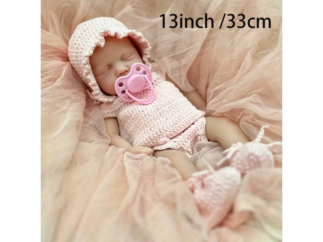 Bebe Realista 33 cm Vinilo Elaborada a Mano  3