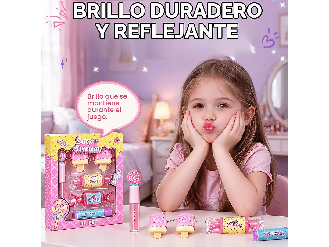 MU Kids - Juego de brillo labial 1