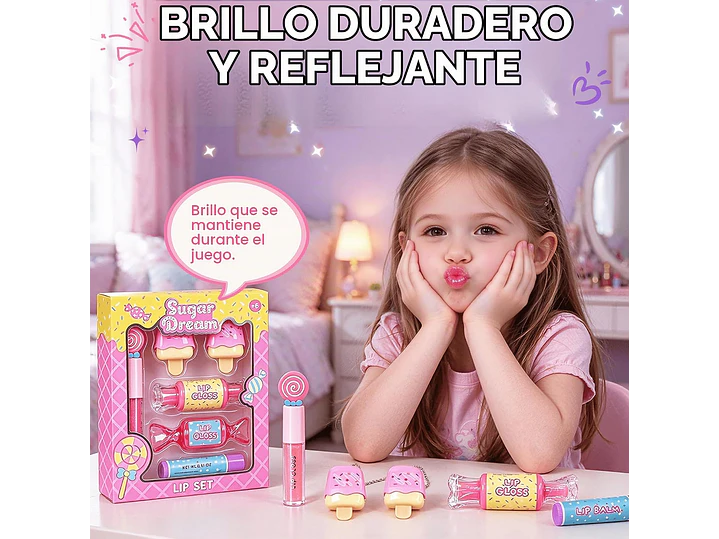 MU Kids - Juego de brillo labial 1