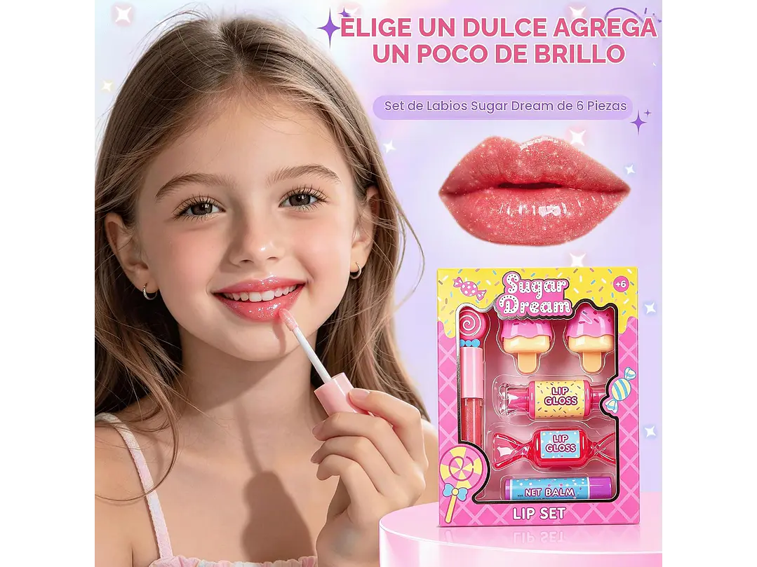 MU Kids - Juego de brillo labial 3