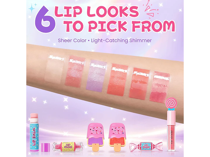 MU Kids - Juego de brillo labial 4