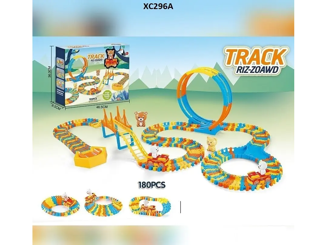 Pista De Carro 180 Piezas 1