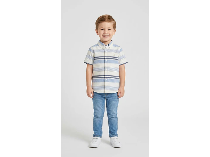 Camisa Rayas Azul 1
