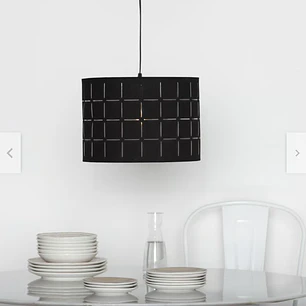 Lámpara colgante 25 cm 60 W Negra Redonda