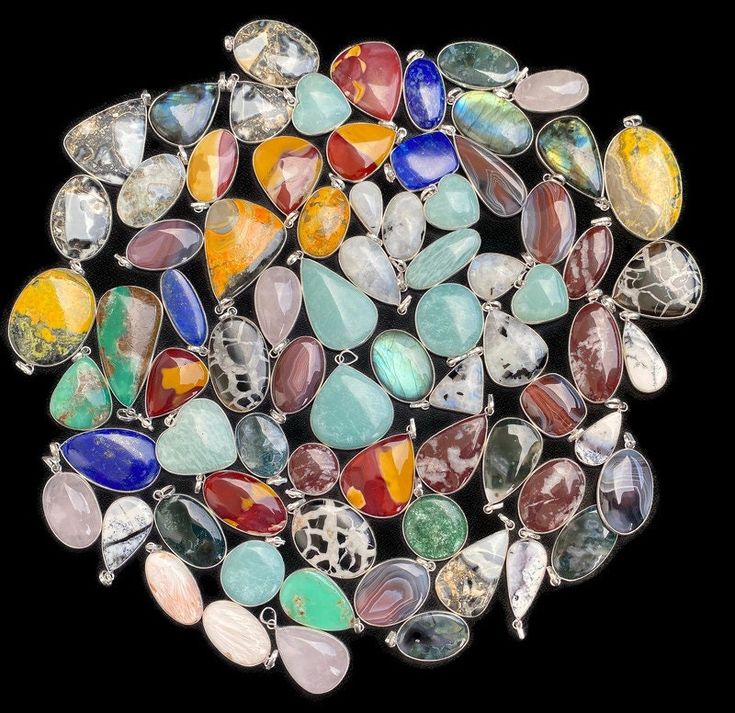 Lote por mayor de colgantes con piedra natural Premium 1