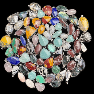 Lote por mayor de colgantes con piedra natural Premium