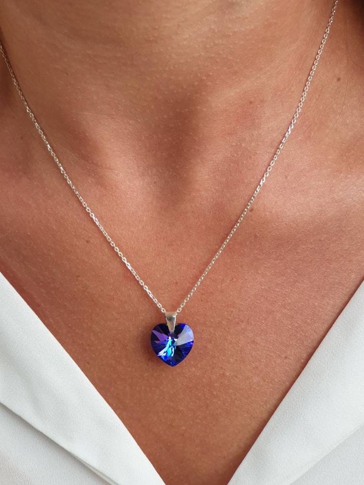 Collares de corazon cristal por mayor 1