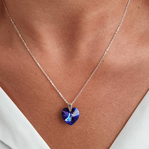 Collares de corazon cristal por mayor