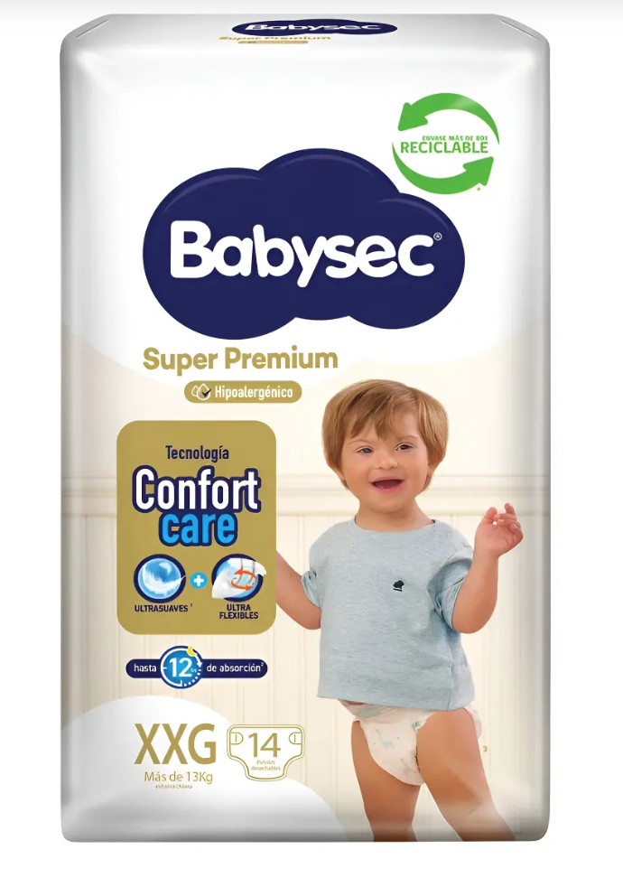 Babysec Pañales Bebé Super Premium Xxg 54 Unid Tamaño Extra extra grande (XXG)